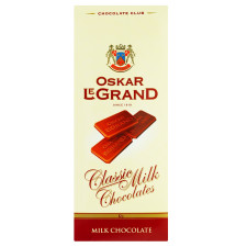 Шоколад молочний Oscar Le Grand екстра-тонкий 82г mini slide 1