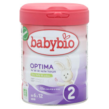 Замінник грудного молока Babybio Optima2 від 6 до 12 місяців органічний 800г mini slide 1