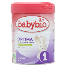 Заменитель грудного молока Babybio Optima1 от 0 до 6 месяцев органический 800г mini slide 1