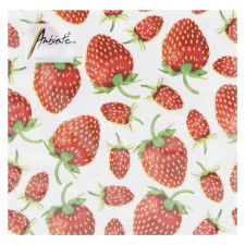 Серветки Ambiente Strawberries FSC Mix 33х33см mini slide 1