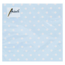 Серветки Ambiente Pastel Dots Blue FSC Mix 33х33см mini slide 1