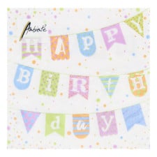 Серветки Ambiente Birthday Garland Blue FSC Mix 33х33см mini slide 1