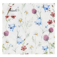 Серветки Ambiente Mixed Wild Flowers White FSC Mix 33х33см mini slide 1