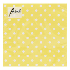 Серветки Ambiente Dots Yellow FSC Mix 33х33см mini slide 1