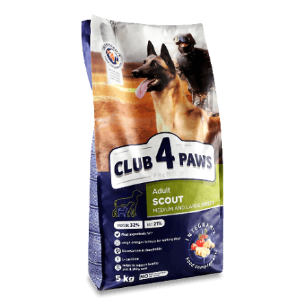 Корм для собак Club 4 Paws скаут для середніх і великих порід сухий