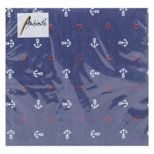 Серветки Ambiente Anchor Heart Blue FSC Mix 33х33см mini slide 1
