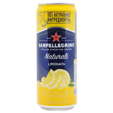 Напиток SanPellegrino Limonata газированный с соком 0,33л