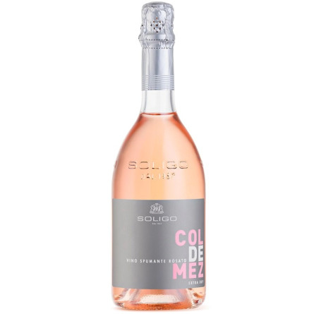 Ігристе вино Коль де Мец, Розе / Col de Mez, Rose, Soligo, рожеве екстра сухе 0.75л