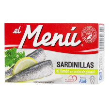Сардини El Menu з лимоном в соняшниковій олії 90г mini slide 1