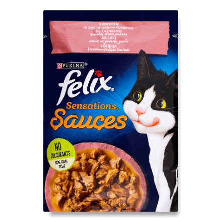 Корм для котів Felix Jellies Sensations з лососем і креветками