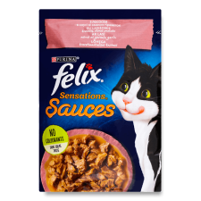 Корм для котів Felix Jellies Sensations з лососем і креветками mini slide 1