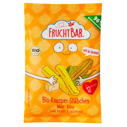 Палички Frucht Bar кукурудзяні зі смаком сиру органічні 30г slide 1