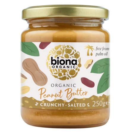 Паста Biona Organic арахісова хрустка з морською сіллю 250г