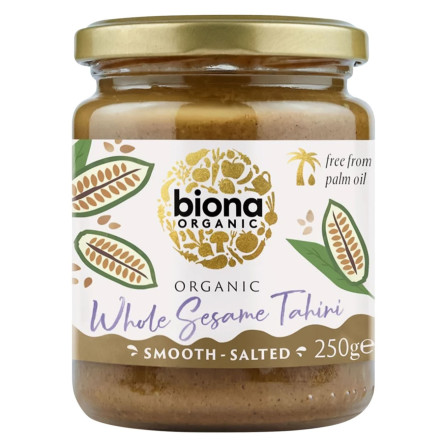 Тахіні Biona Organic з цільного кунжута та сіллю 200г