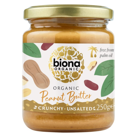 Паста Biona Organic арахісова хрустка без солі 350г
