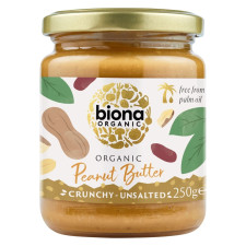Паста Biona Organic арахисовая хрустящая без соли 350г mini slide 1