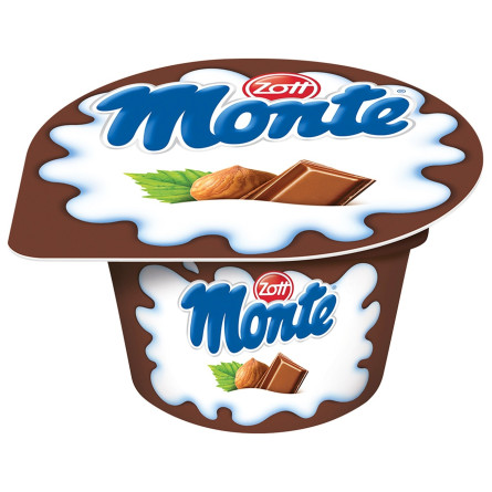 Десерт молочный Zott Monte Maxi с шоколадом и лесными орехами 13,3% 100г