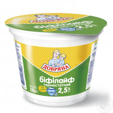 Біфілайф Добряна біопродукт кисломолочний термостатний 2,5% 230г mini slide 1