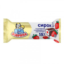 Сирок глазурований Добряна Полуниця 15% 36г mini slide 1