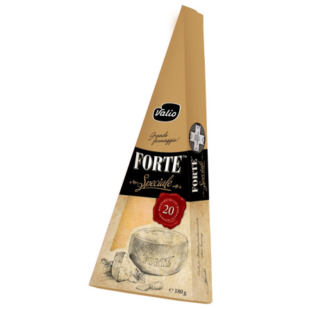 Сыр Valio Forte Speciale твердый без лактозы и без глютена 20 месяцев вызревания 26,5% 180г