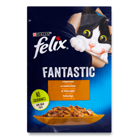 Корм для котів Felix Fantastic з індичкою в желе slide 1