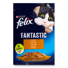 Корм для котів Felix Fantastic з індичкою в желе mini slide 1