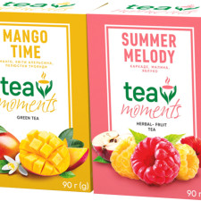 Набор листового чая Tea Moments Mango Time зеленый со вкусом манго 90 г + Summer Melody черный фруктово-ягодный со вкусом малины 90 г mini slide 1