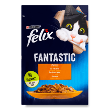 Корм для котів Felix Fantastic з куркою в желе mini slide 1