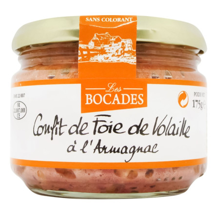 Паштет Les Bocades Конфи де Фуа с арманьяком 175г
