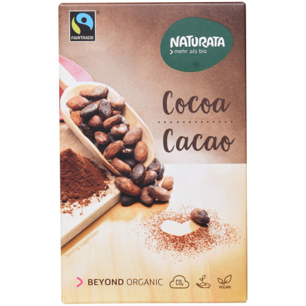 Какао-порошок Naturata органічний зі зниженим складом жиру 125 г slide 1