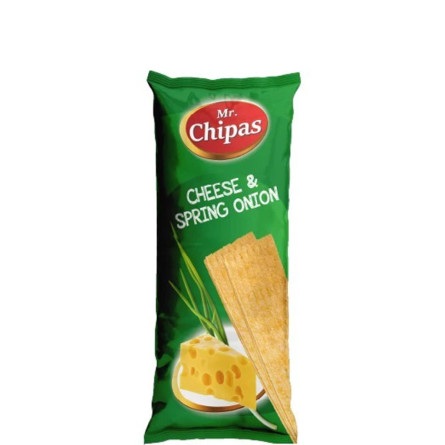 Чипси зі смаком зеленої цибулі та сиру, Mr.Chipas, 75г