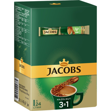 Кофейный напиток Jacobs Monarch 3в1 FD Hazelnut 15 г х 24 шт
