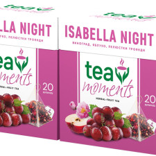 Набір ягідно-фруктового чаю Tea Moments Isabella Night зі смаком винограду 20 пірамідок х 2 шт mini slide 1
