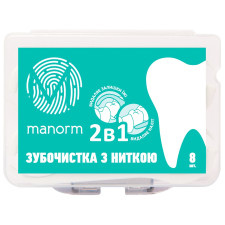 Зубочистка Manorm з ниткою 8шт mini slide 1