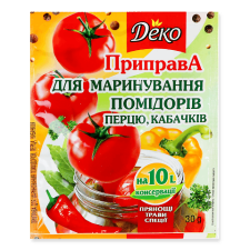 Приправа «Деко» для маринування помідорів, перцю, кабачків mini slide 1