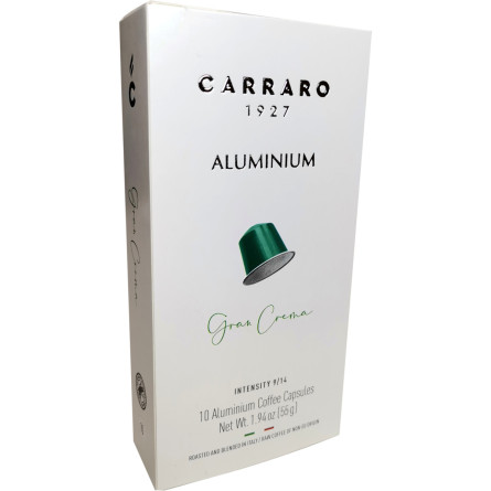 Кофе Carraro Gran Crema Aluminium формат Nespresso в капсулах 5.5 г х 10 шт