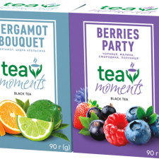 Набор черного листового чая Tea Moments Bergamot Bouquet со вкусом бергамота 90 г + Berries Party со вкусом ягод 90 г mini slide 1