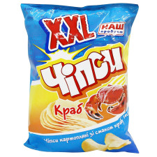 Чіпси Наш Продукт картопляні зі смаком краба 140г mini slide 1