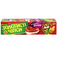 Чіпси Жайвір Золотисті картопляні зі смаком бекону пластинки 100г Україна mini slide 1