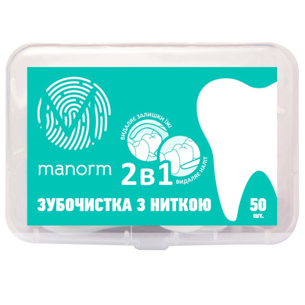 Зубочистка Manorm з ниткою 50шт slide 1