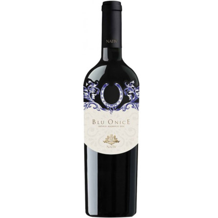 Вино Блю Оніче, Ірпінія Альяніко / Blu Onice, Irpinia Aglianico, Nativ, червоне сухое 0.75л