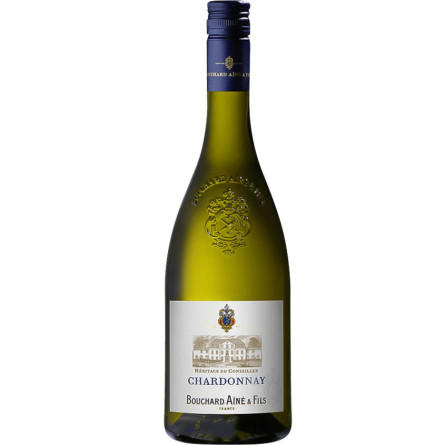 Вино Ерітаж дю Консейє, Шардоне / Heritage du Conseiller, Chardonnay, Bouchard Aine &amp; Fils, біле сухе 0.75л
