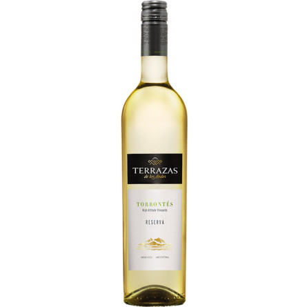 Вино Торонтес, Резерва / Torrontes, Reserva, Terrazas de Los Andes, біле сухе 0.75л