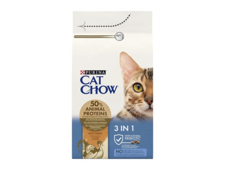 Корм для котів Cat Chow Felline 3 в 1 з індичкою