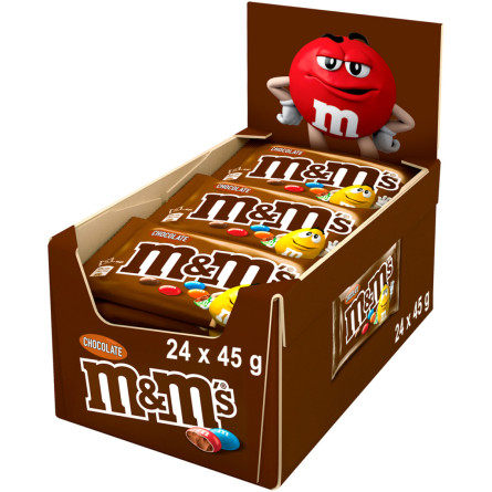 Упаковка драже M&M's шоколад 24 шт x 45 г