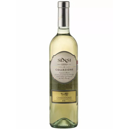 Вино Шардоне / Chardonnay, Sensi, біле сухе 12.5% ​​0.75л