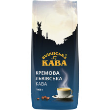 Кава в зернах Віденська кава Кремова Львівська 1 кг mini slide 1