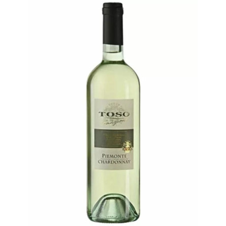 Вино П'ємонті Шардоне / Piemonte Chardonnay, Toso, біле сухе 12% 0.75л
