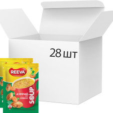 Упаковка супу Reeva курячого зі смаком курки з локшиною 17 г х 28 шт mini slide 1
