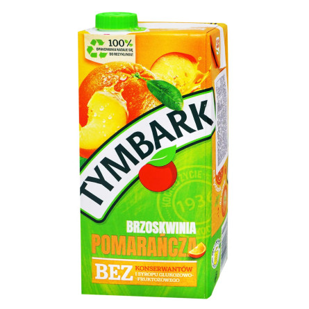 Напій Tymbark Апельсин-персик соковий 1л